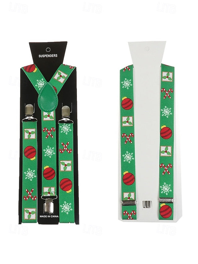 Snowman Men's with Christmas Suspenders