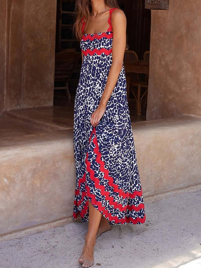 Women's Casual Dress Slip Dress Beach Dress Floral Backless