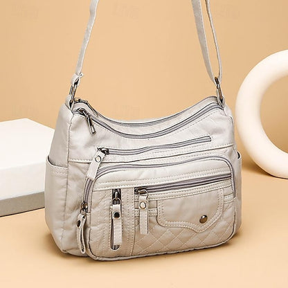 Faux Multiple Quilted with Women's Crossbody Bag Leather