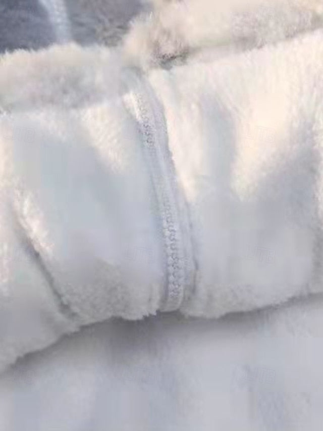 Jacket Fleece Fur Faux Teddy Coat Warm Women's