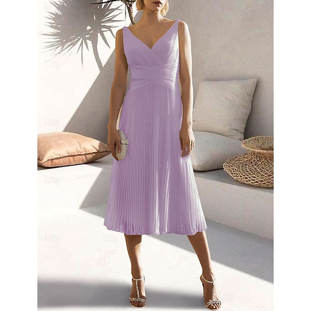 A-Line Cocktail Dresses Elegant Dress Formal Wedding Guest Tea