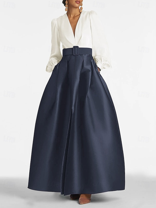 Guest Evening Dress High Formal Floor Split Gown A-Line Wedding