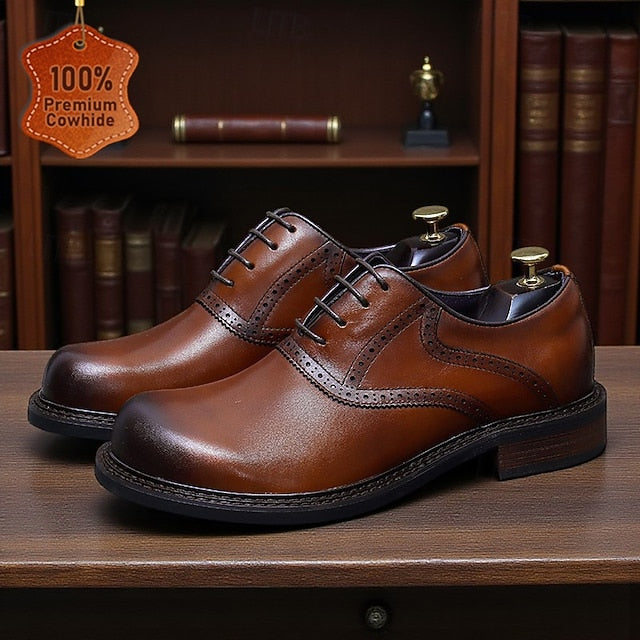 Genuine Leather First Shoes- Layer Oxford Men's