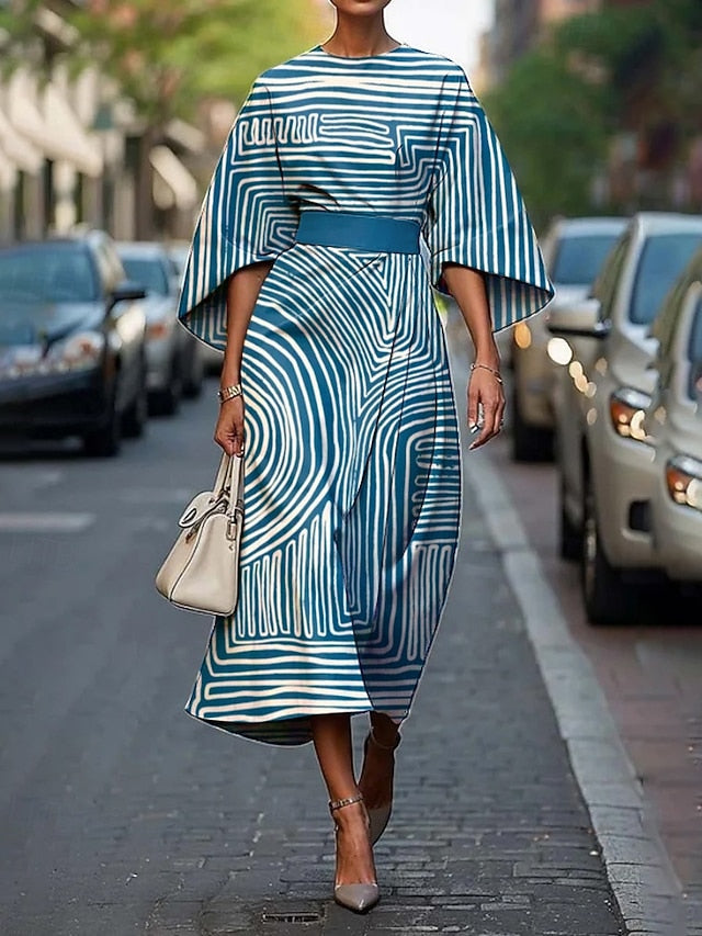 Women's Midi Dress Floral Dress Fashion Classic Modern