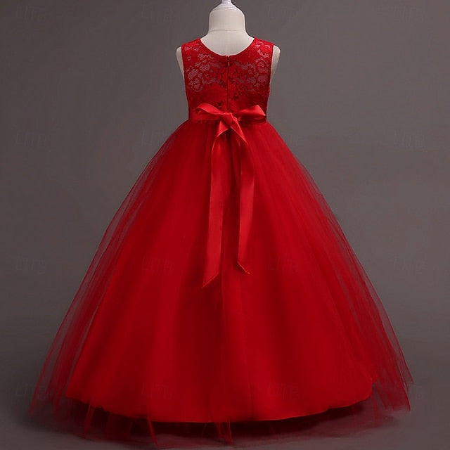 Dress Color Cosplay Girls' Solid Party Kids