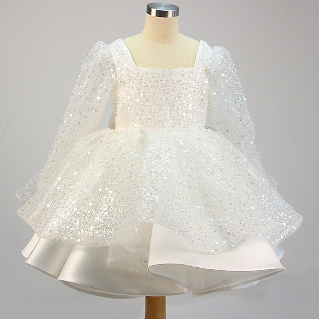 Party Flower Girl Sequin Girls' Long Kids Dress