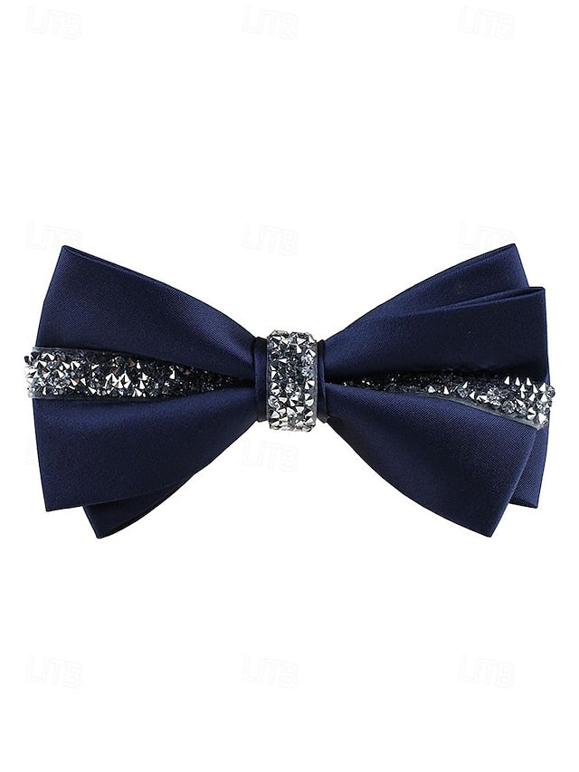 with Satin Bow Embellishment Burgundy Crystal – Elegant Tie