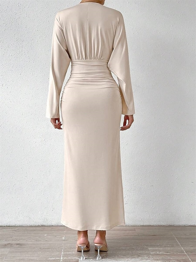 Length the Bride Elegant Neck V Dress of Mother Floor