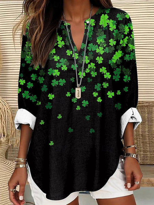 St. Patrick's Day Women's Tunic Blouse Graphic