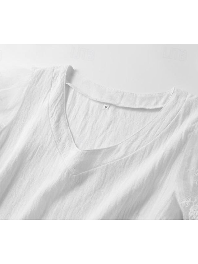 Women's Mini Dress White Dress Lace Dress Casual Dress A