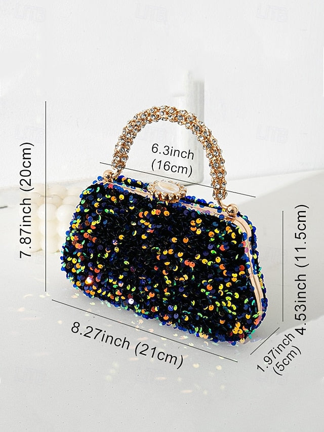 Women's – Vintage Evening Bag Embellished Clutch Sequin