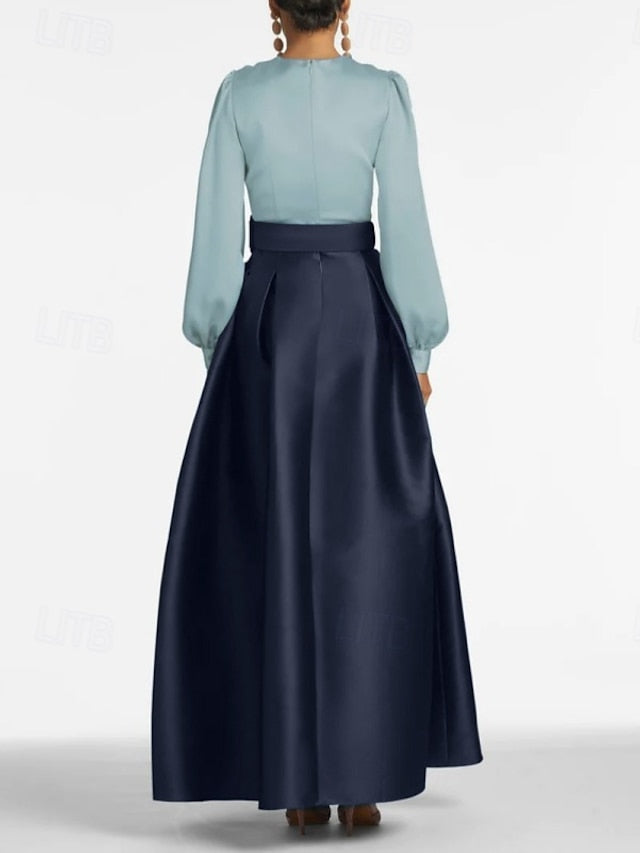 Guest Evening Dress High Formal Floor Split Gown A-Line Wedding