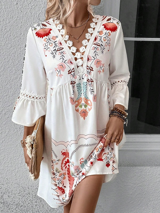 Women's Midi Dress Chiffon Dress Boho Chic Dresses Boho