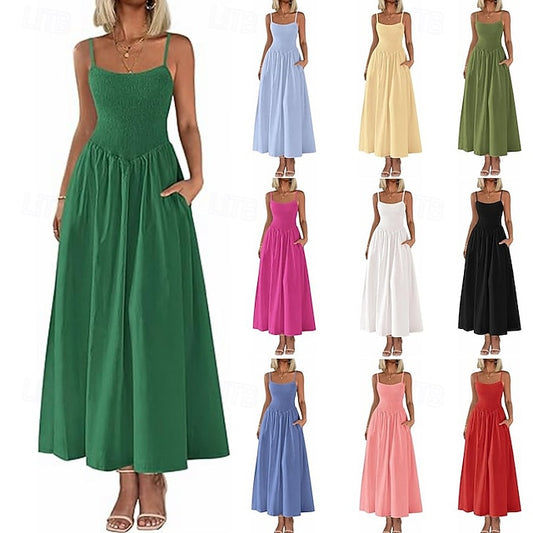 Women's Midi Dress Summer Dress Slip Dress Fashion Modern