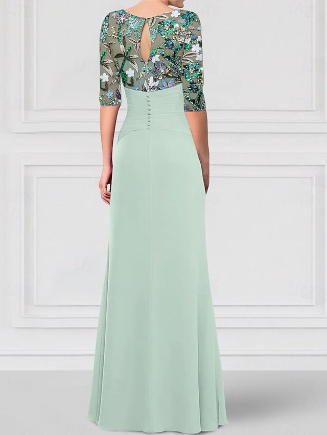 SkyBeaded Gown of the Bride A-Line Dress Sparkle Mother