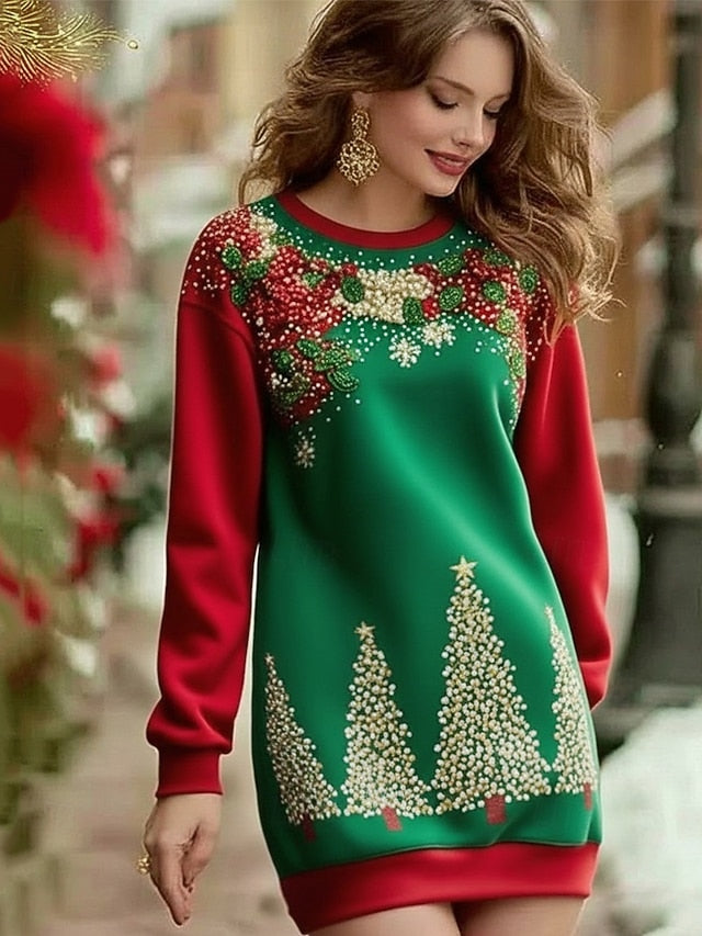 Women's Mini Dress Hoodie Dress Casual Dress Fashion