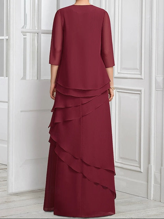 Mother the Piece Suit Formal Two Elegant of Bride A-Line Dress