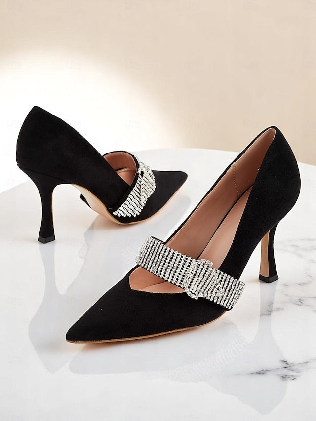 Rhinestone-Embellished Slingback with Women's Pumps