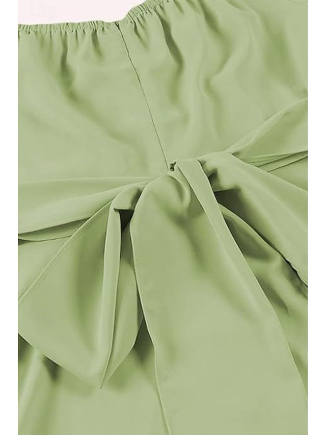 Women's Midi Dress Cotton Linen Dress Fashion Basic Modern