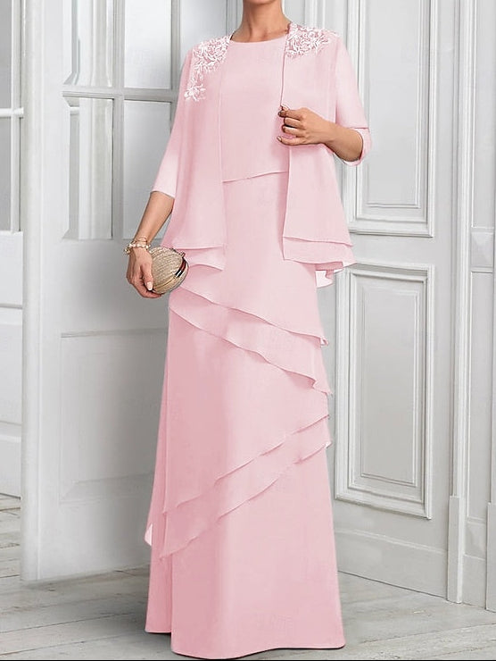 Mother the Piece Suit Formal Two Elegant of Bride A-Line Dress