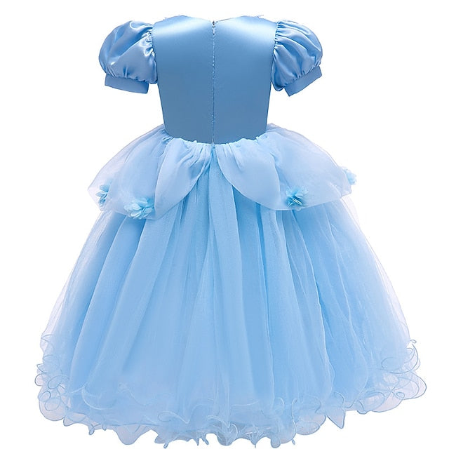 Girl Movie Cinderella Princess Girls' Dress Flower