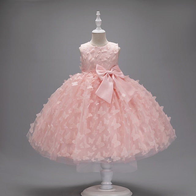 Girl Kids Dress Flower Party Butterfly Girls'