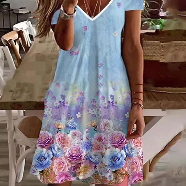 Women's Knee Length Dress A Line Dress Stylish Casual Daily