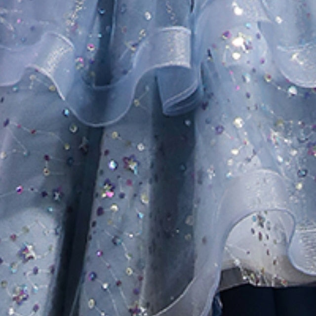 Performance Girls' Sleeve Sequin Dress Party Short Kids