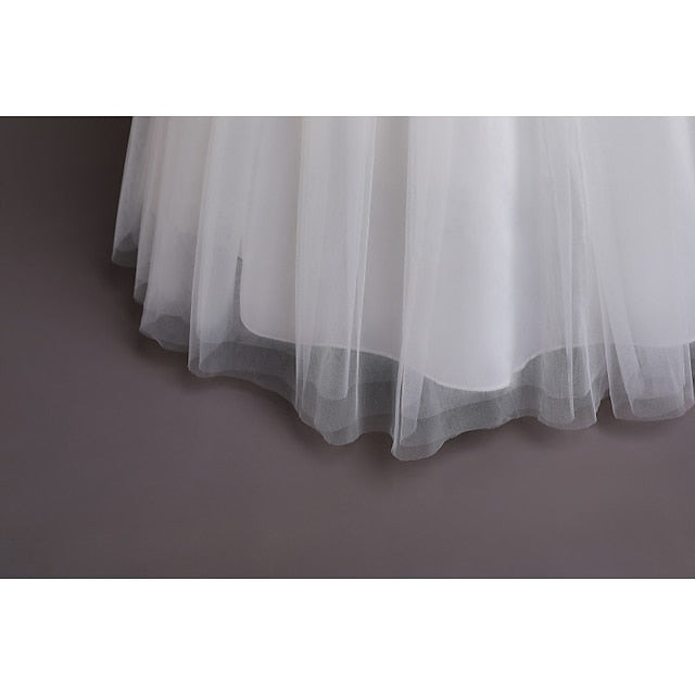 Girl Girls' Solid Dress Color Flower Party Kids