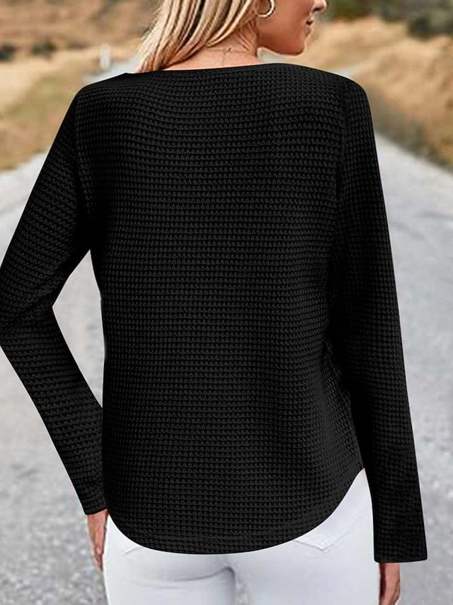 Women's Blouse Solid Color Elegant Stylish Casual Long