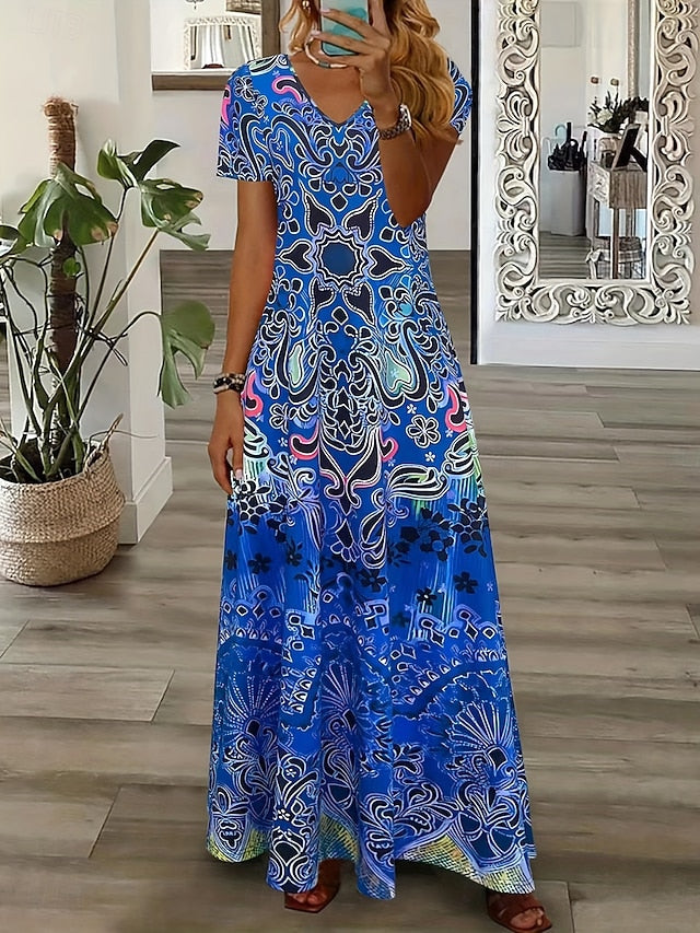 Women's Maxi Dress T Shirt Dress Tee Dress Sundress Summer