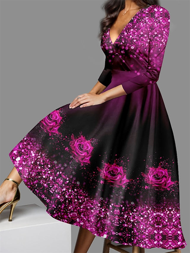 Valentine's Day Women's Midi Dress Casual Dress Winter