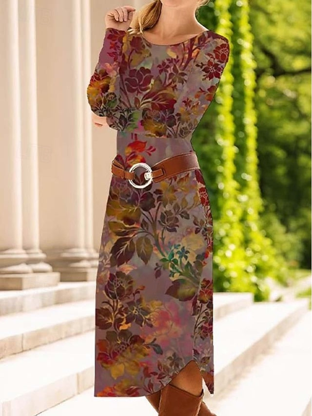 Women's Midi Dress Sheath Dress Shift Dress Casual Daily