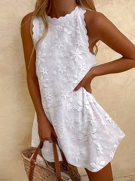 Women's Mini Dress Lace Dress Casual Dress White Lace Dress