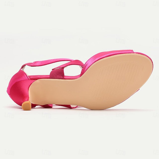 Bowknot Bridal Women's Shoes Heel Open Wedding Kitten