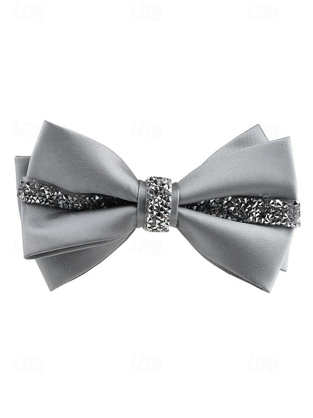 with Satin Bow Embellishment Burgundy Crystal – Elegant Tie