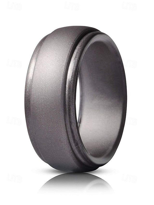 Men – Ring Matte for Comfortable Silicone Durable Black