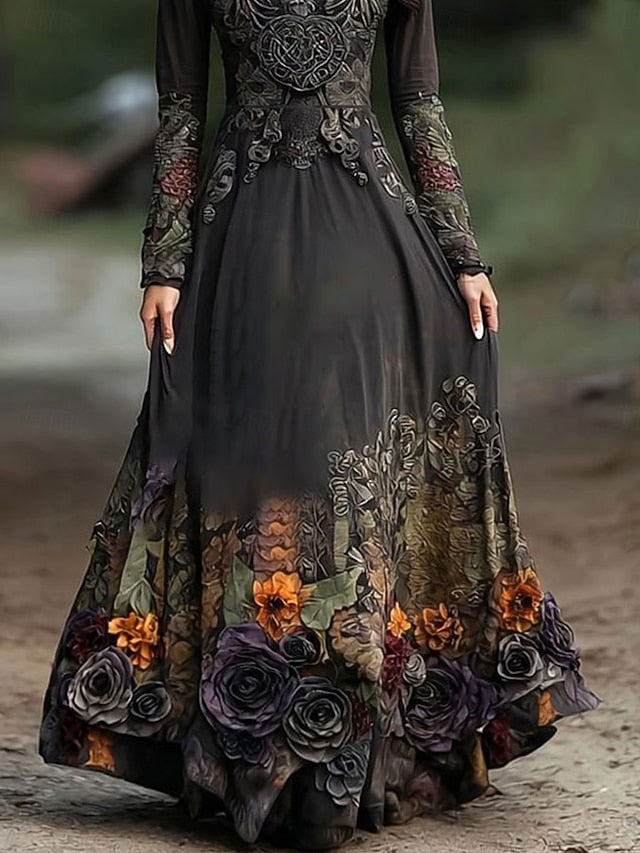 Women's Maxi Dress A Line Dress Pleated Dress Fit And Flare