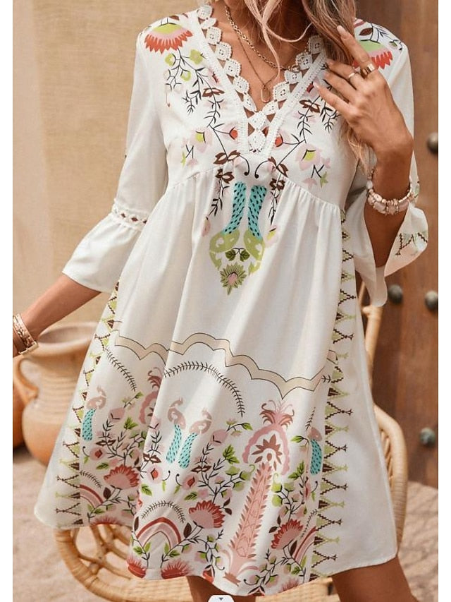 Women's Midi Dress Chiffon Dress Boho Chic Dresses Boho