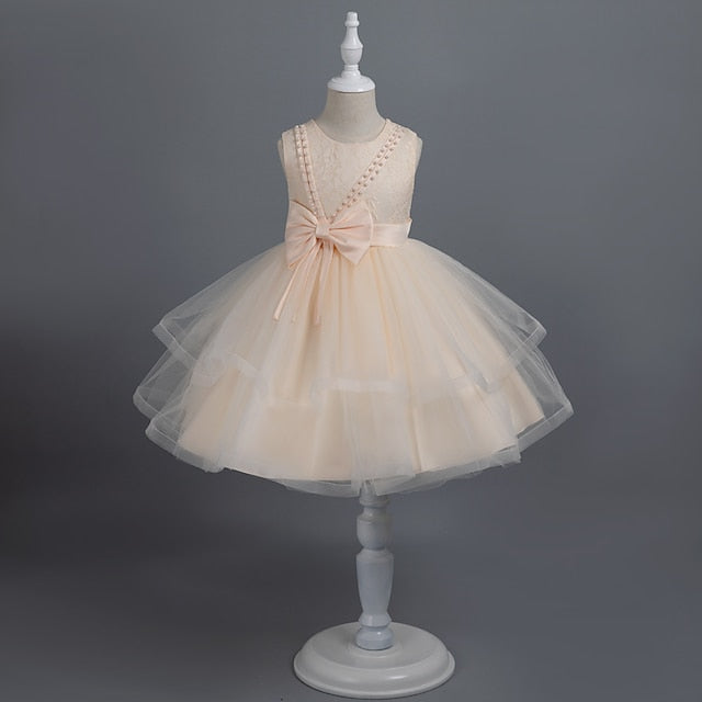 Party Girls' Sleeveless Color Toddler Solid Dress