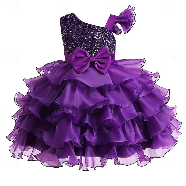 Pageant Ruffle Flower Wedding Ball Girls Kids Gown Party Dress
