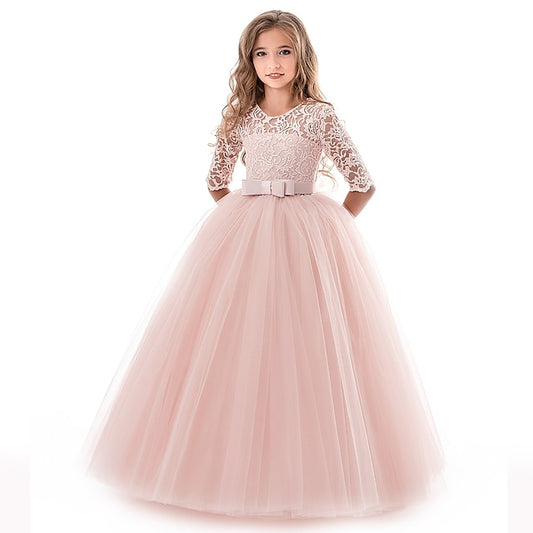 Girl Prom Flower Princess Years Kids Lace 3-13 Dress