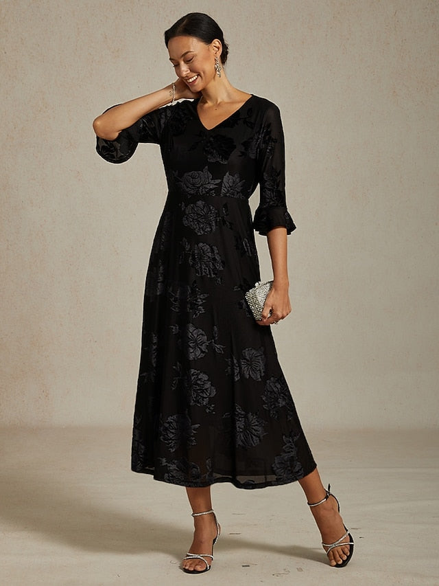 Women's Midi Dress A Line Dress Elegant Birthday Cocktail