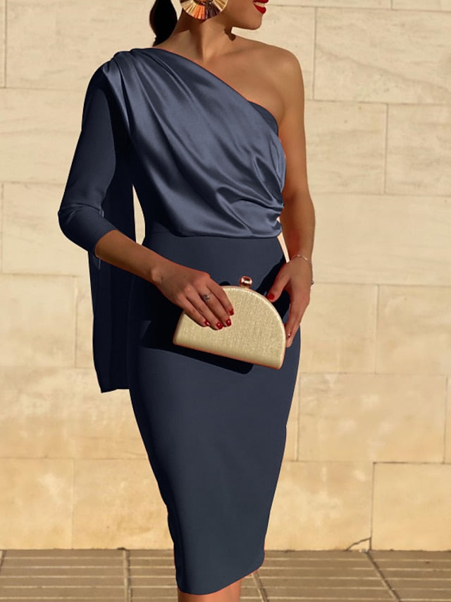 Sheath Column Knee Length Cocktail Dresses Party Dresses Elegant