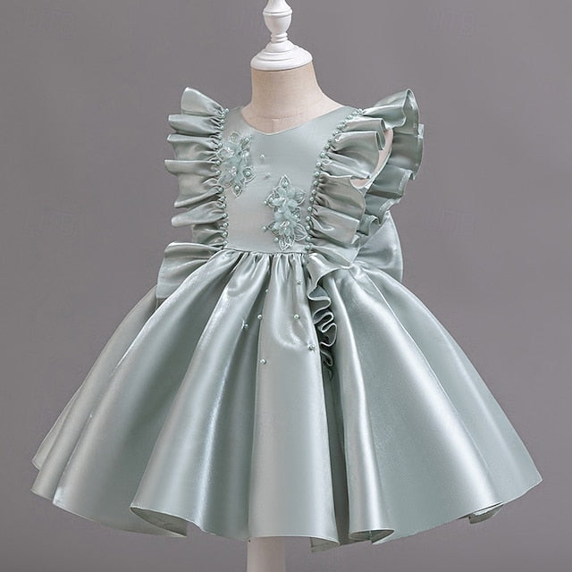 Girls' Toddler Sleeveless Wedding Dress Floral Party