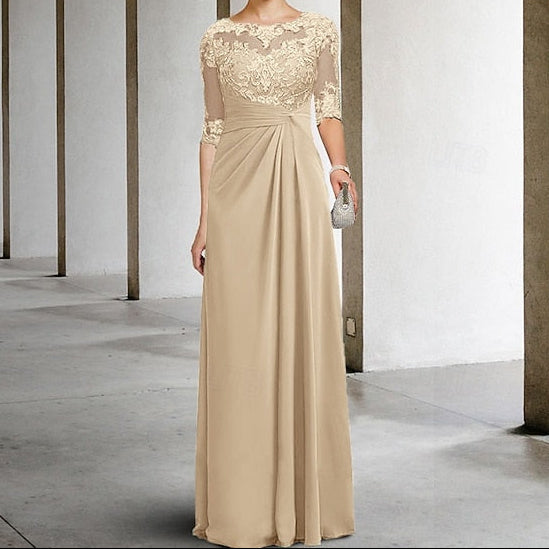 Bride Guest Sheath Wedding Plus Dress Elegant Mother Size of the