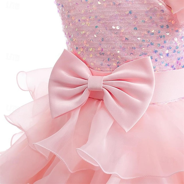 Pageant Ruffle Flower Wedding Ball Girls Kids Gown Party Dress