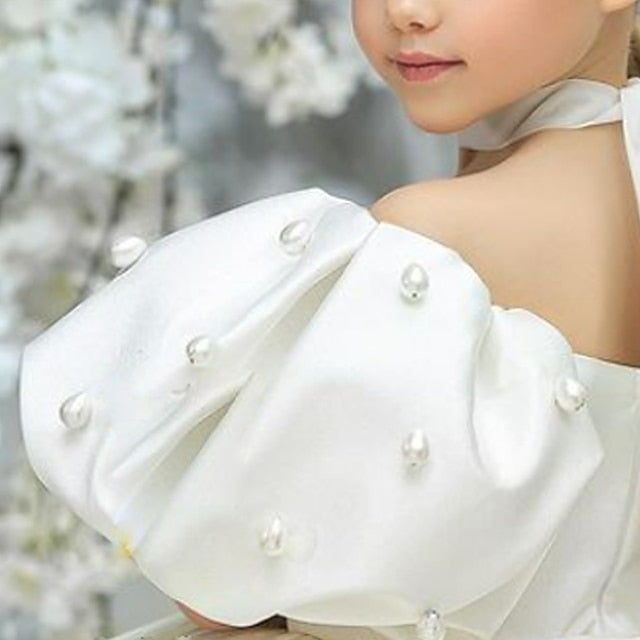 Solid Girls' Dress Color Girl Kids Flower