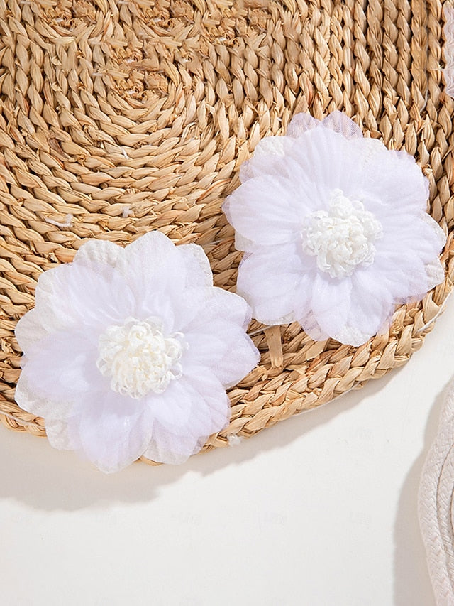 Drop Flower Women's Earrings - Floral Statement Oversized