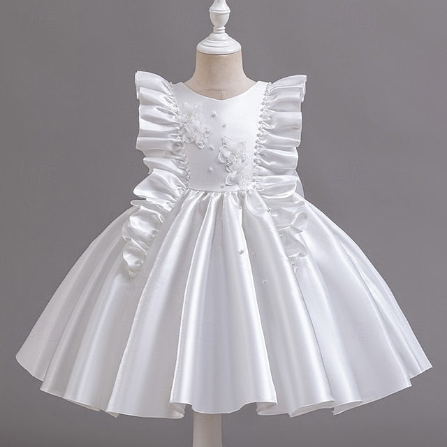 Girls' Toddler Sleeveless Wedding Dress Floral Party